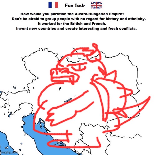 grawwwrhh! mwa ha ha! | image tagged in partition austria-hungary | made w/ Imgflip meme maker
