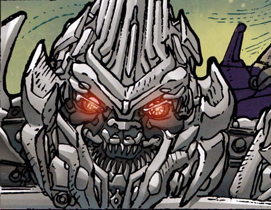 Megatron transformers smile creepy evil DOTM comic Blank Meme Template