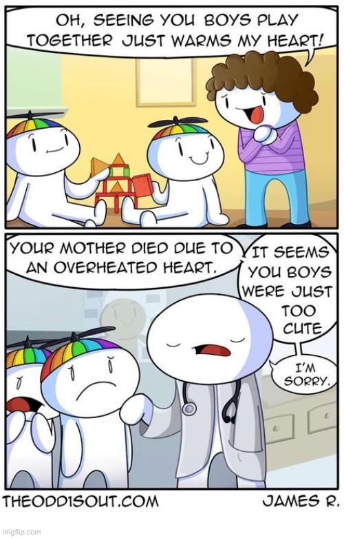 The Odd 1s Out | image tagged in comics,the odd 1s out,mom,heartwarming,too cute,death | made w/ Imgflip meme maker