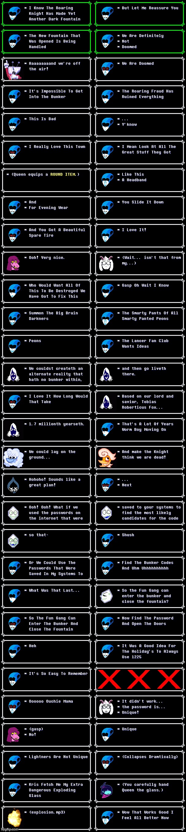 Movie Reference #4 (However it could work as a possible scene in Chapter 5) Try to guess the reference! | image tagged in guess the reference,deltarune,queen,dark fountain,roaring | made w/ Imgflip meme maker