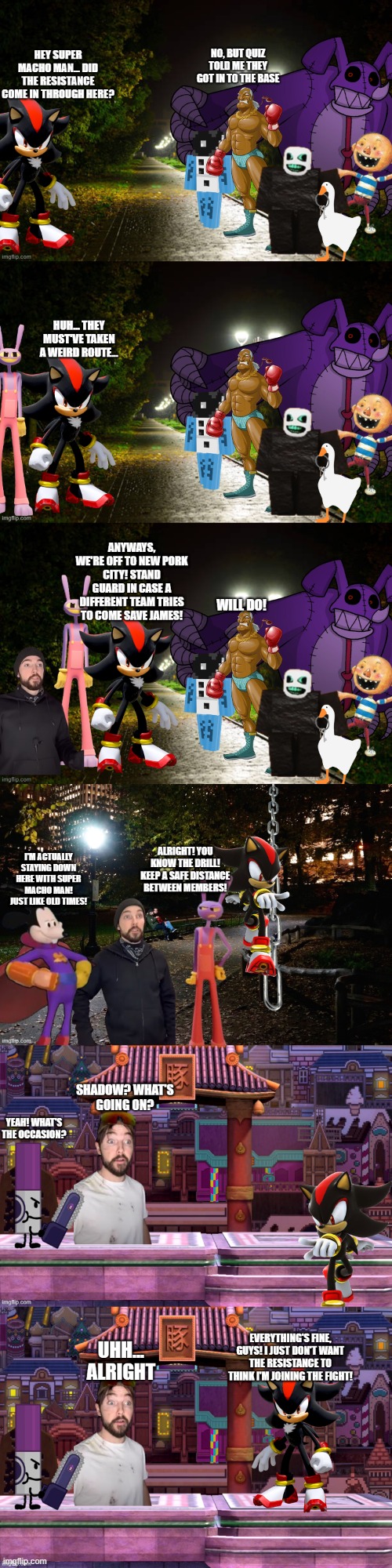 Team Shadow makes it to New Pork City | made w/ Imgflip meme maker