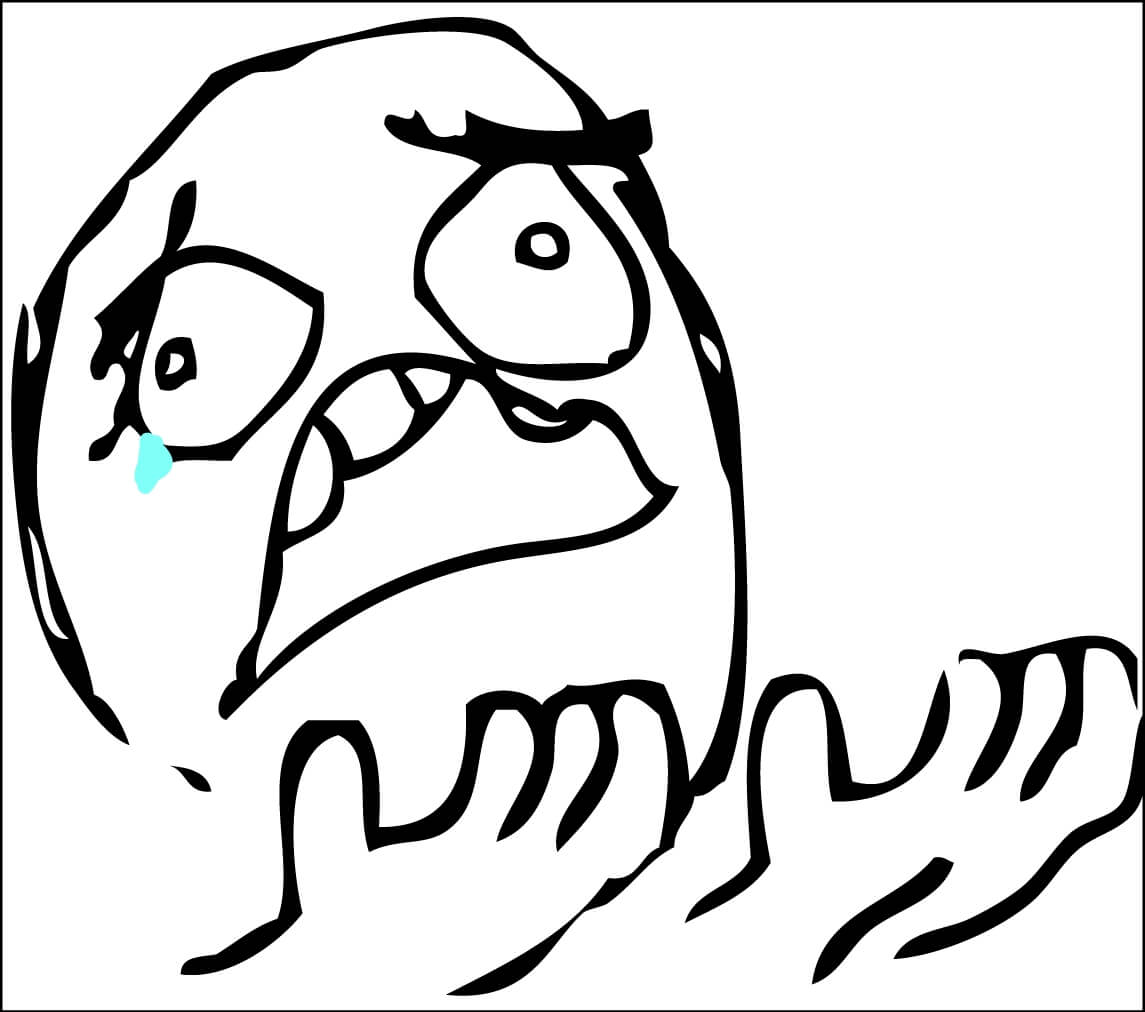 Angry troll face Blank Meme Template