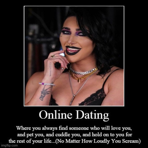 Online Dating is Dangerous. | image tagged in ripley,online dating,scary,brutal | made w/ Imgflip meme maker