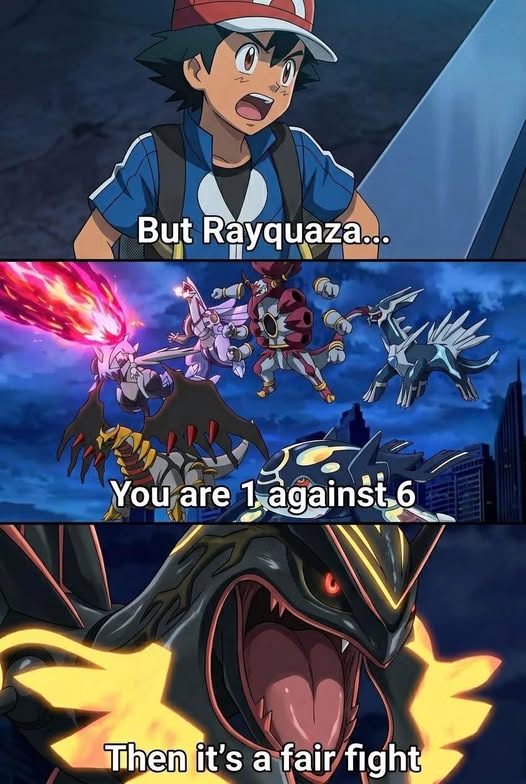 Rayquaza vs Legends Blank Meme Template