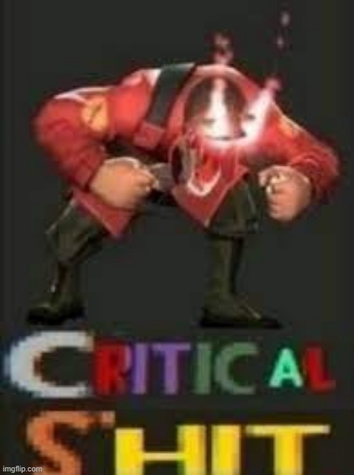 CRITICAL SHIT | image tagged in critical shit | made w/ Imgflip meme maker