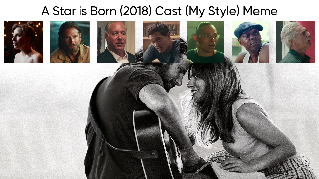 A Star is Born (2018) Cast (My Style) Blank Meme Template