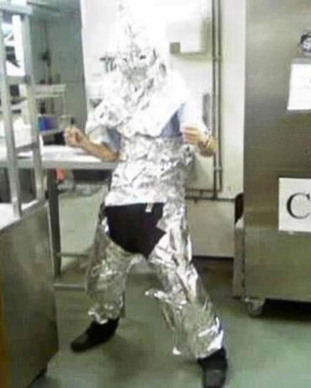 Knight in tinfoil Blank Meme Template