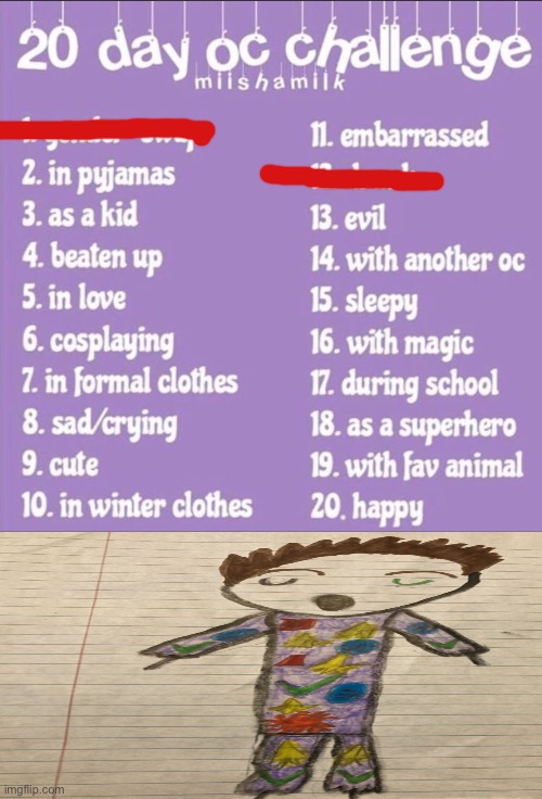 Prison in Pajamas (Day 1 Since No Gender-Swap and Drunk) | image tagged in 20 day oc challenge | made w/ Imgflip meme maker