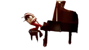 High Quality caine piano Blank Meme Template