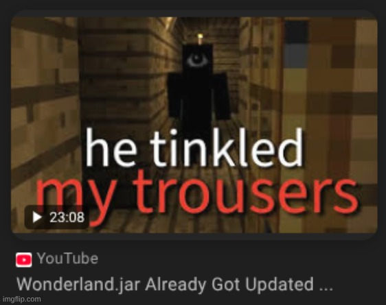 he tinkled my trousers Blank Meme Template