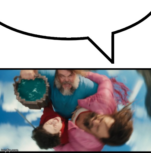 image tagged in speech bubble,water bucket | made w/ Imgflip meme maker