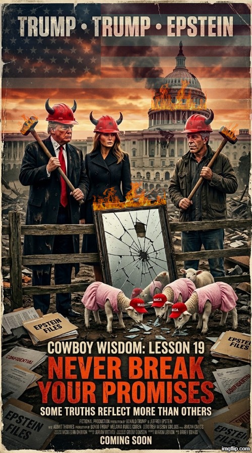 COWBOY WISDOM: LESSON 19 | image tagged in cowboy wisdom,cowboy father and son,sam elliott special kind of stupid,mirror,promises,memes | made w/ Imgflip meme maker