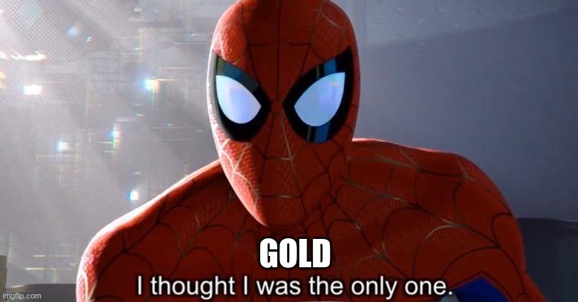 I thought I was the only one | gold | image tagged in i thought i was the only one | made w/ Imgflip meme maker