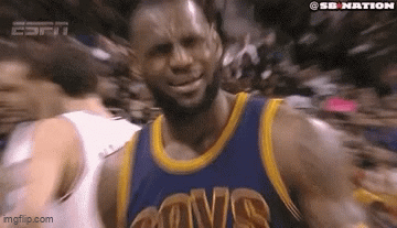 Le Bron confused | image tagged in gifs,le bron | made w/ Imgflip video-to-gif maker