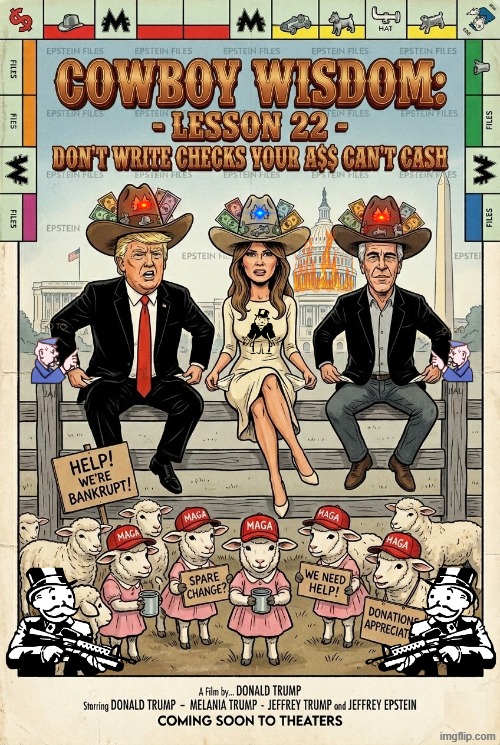 COWBOY WISDOM: LESSON 22 | image tagged in cowboy wisdom,cowboy father and son,monopoly,monopoly no,monopoly money,memes | made w/ Imgflip meme maker