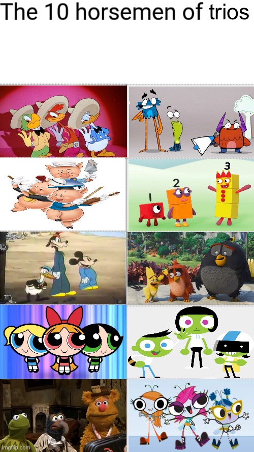 30 different characters to choose from | trios | image tagged in the 10 horsemen of,choose your fighter,i have an army,multiverse,everyone joins the battle | made w/ Imgflip meme maker