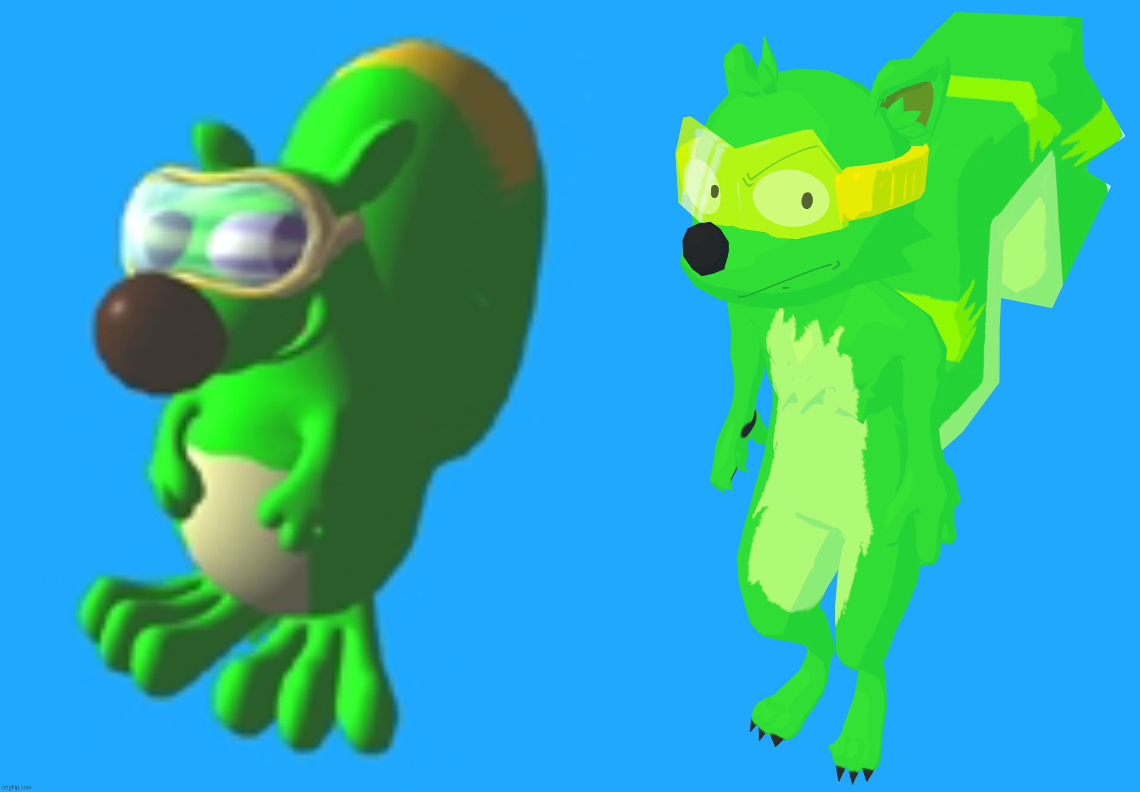 In PD he's silly and stuff and in GG he's a genuine threat to society | made w/ Imgflip meme maker