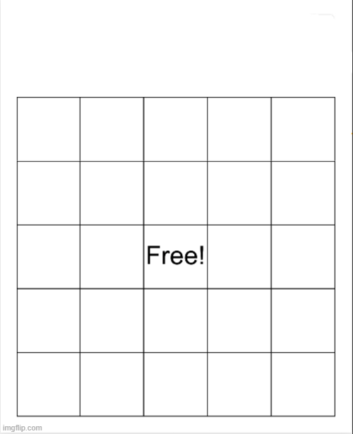 Blank Bingo (fixed textboxes) Blank Meme Template