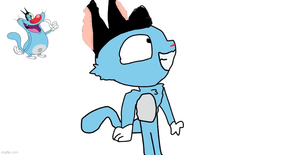 Okay... here you go, FrutiyBoi | image tagged in oggy and the cockroaches,kelki | made w/ Imgflip meme maker