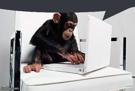 Monkey computer | image tagged in monkey computer | made w/ Imgflip meme maker