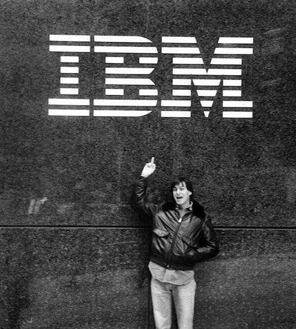 Steve Jobs Flipping Off IBM Blank Meme Template