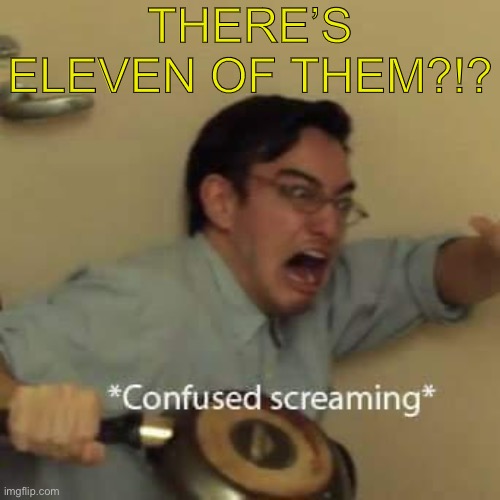 filthy frank confused scream | THERE’S ELEVEN OF THEM?!? | image tagged in filthy frank confused scream | made w/ Imgflip meme maker
