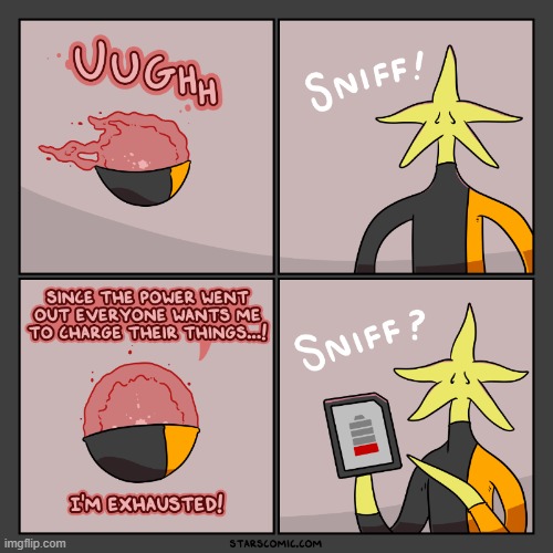 image tagged in stars,ball,energy,exhausted,tablet,low battery | made w/ Imgflip meme maker