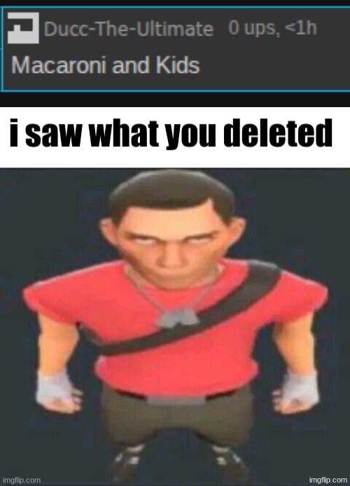 image tagged in i saw what you deleted scout | made w/ Imgflip meme maker