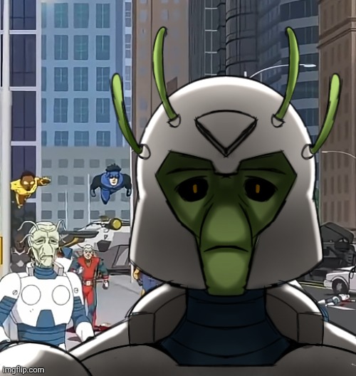 image tagged in invincible,thousand yard stare,fanart | made w/ Imgflip meme maker