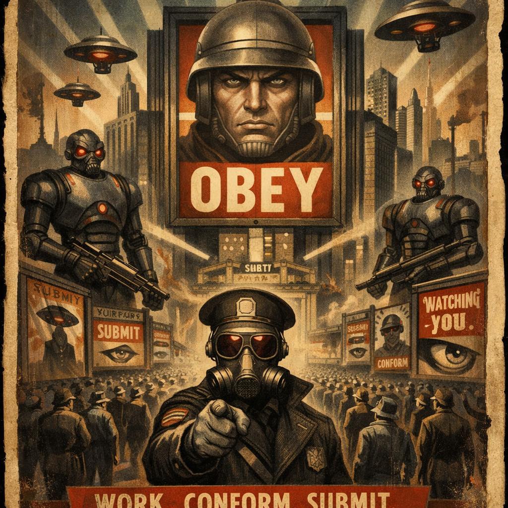 Futuristic Dystopia Blank Meme Template