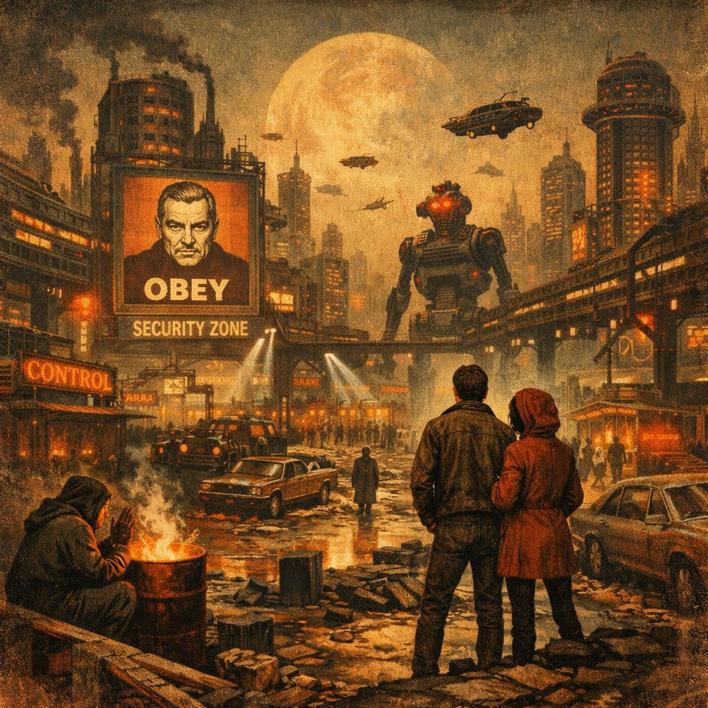 Futuristic Dystopia Blank Meme Template