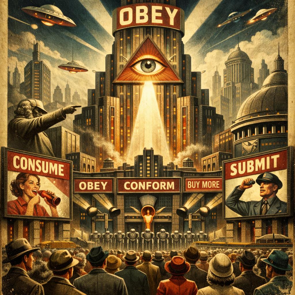 Futuristic Utopia Blank Meme Template