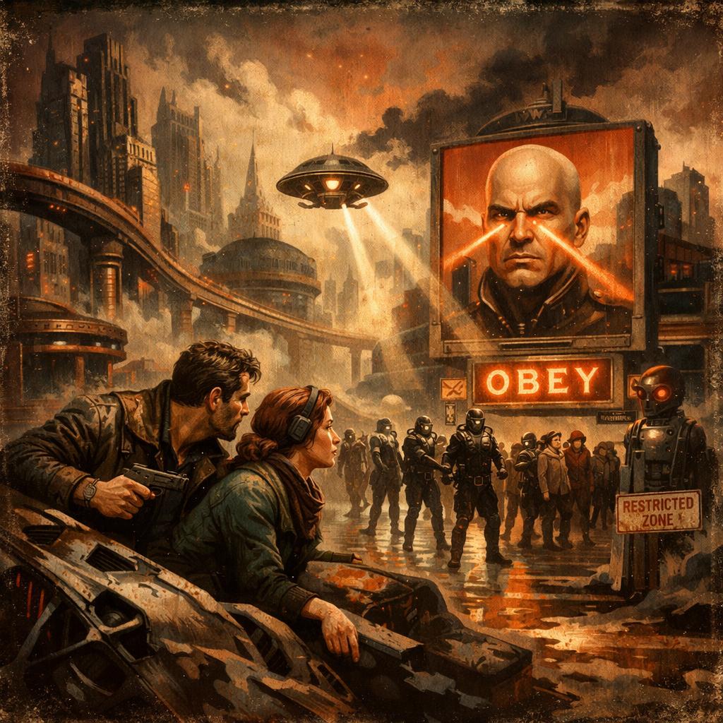 Futuristic Dystopia Blank Meme Template