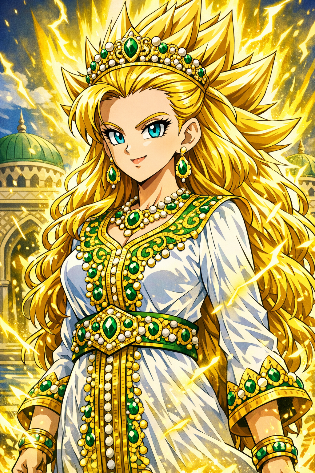 If Princess Lalla Salma of Morocco were in Dragon Ball Blank Meme Template