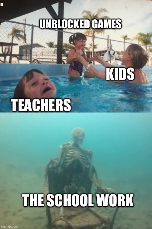 unblocked games; Kids; Teachers; The school work | made w/ Imgflip meme maker