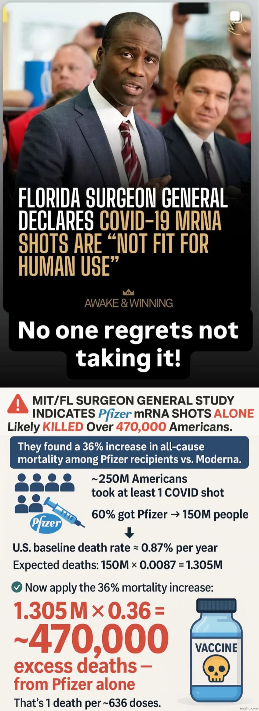 image tagged in covid vaccine,lethal injections,joe ladapo straight shooter,total recall,biased media,memes | made w/ Imgflip meme maker