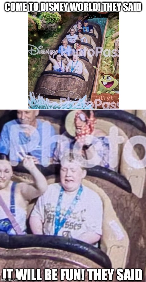 Come to Disney world! | Come to Disney world! They said; It will be fun! They said | image tagged in why are you reading the tags,disney world,funny face | made w/ Imgflip meme maker