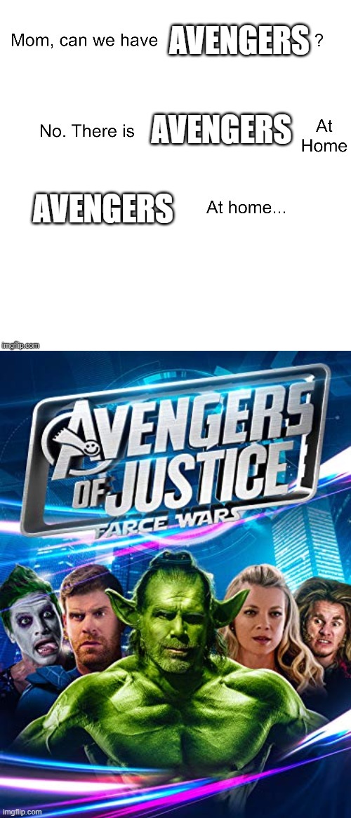 Avengers Knockoff | avengers; avengers; avengers | image tagged in mom can we have | made w/ Imgflip meme maker
