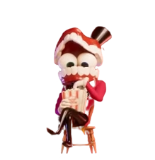 Caine eating popcorn Meme Template