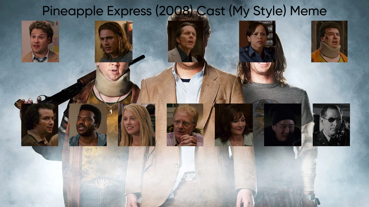 Pineapple Express (2008) Cast (My Style) Blank Meme Template