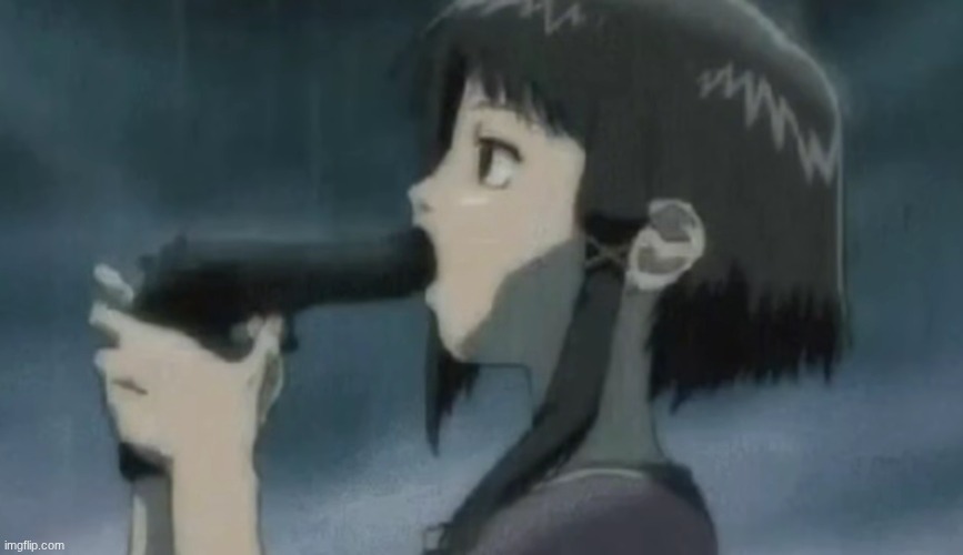 Gun to mouth | image tagged in gun to mouth | made w/ Imgflip meme maker
