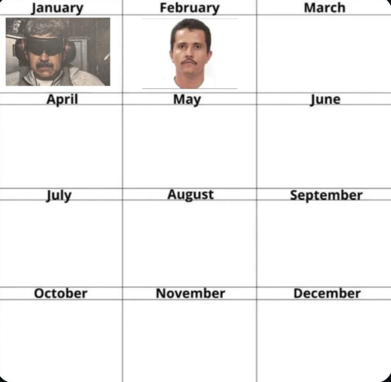 2026 event calendar Blank Meme Template