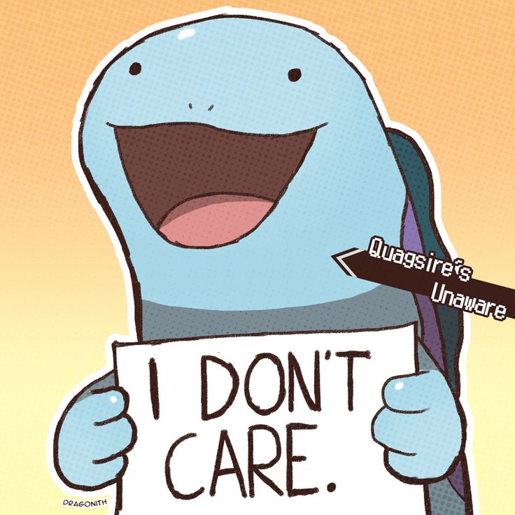 Quagsire I don't care Blank Meme Template