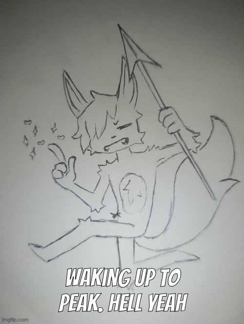 Brandon | waking up to peak. hell yeah | image tagged in brandon | made w/ Imgflip meme maker