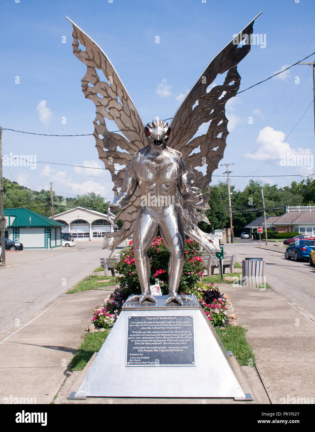 Pennsylvania Ass eating champion mothman honoured with statue Blank Meme Template