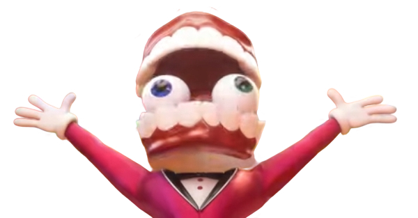 Caine doing the Elmo Pose Blank Meme Template