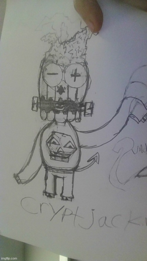 redraw request Male and his name is Cryptjack | image tagged in cryptjack | made w/ Imgflip meme maker
