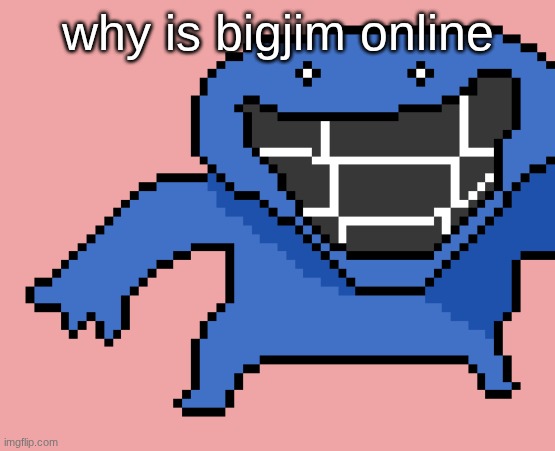 pixel dud | why is bigjim online | image tagged in pixel dud | made w/ Imgflip meme maker