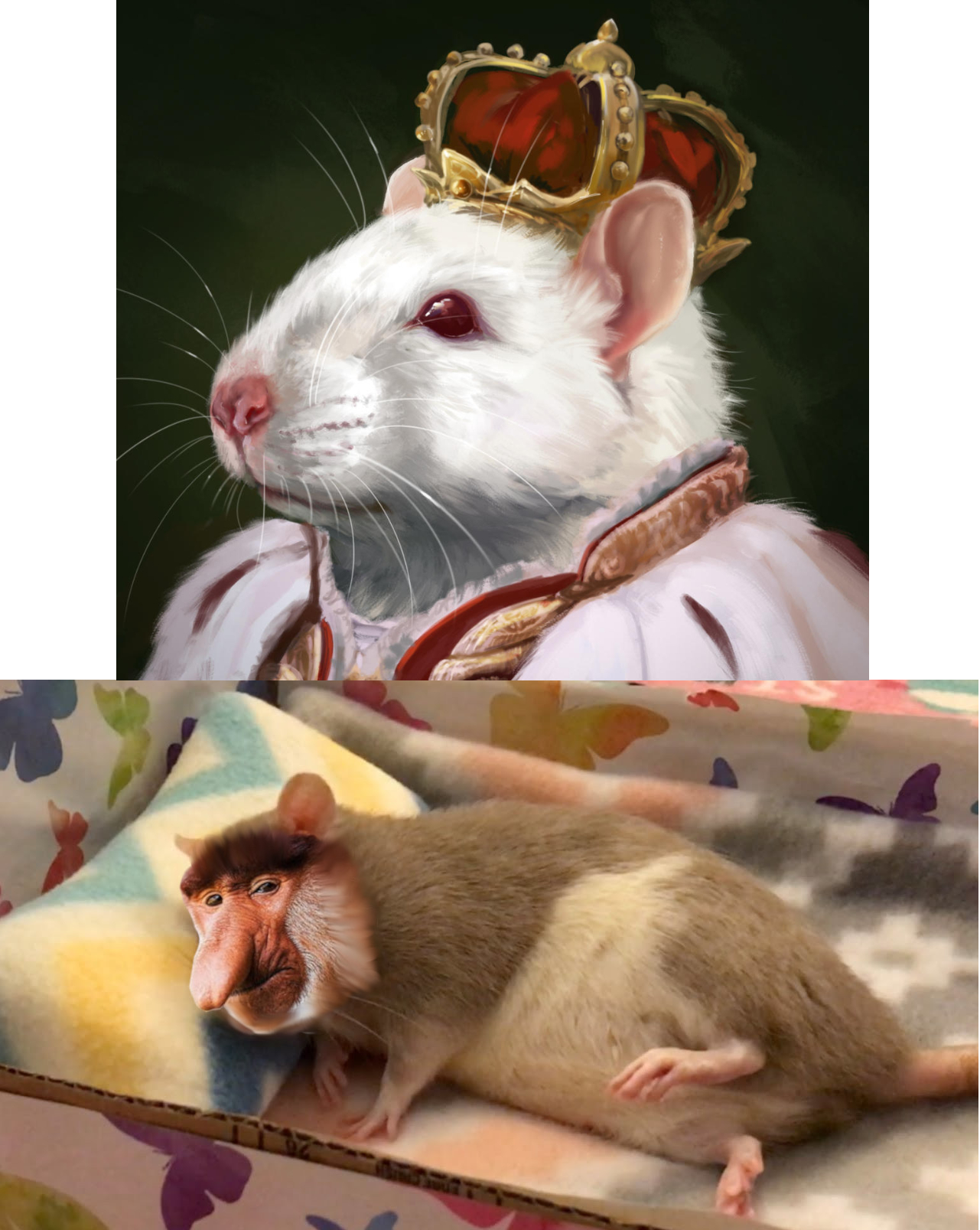 Król szczurów vs żul szczurów Blank Meme Template