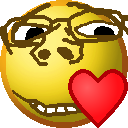 Soyjak holding heart emoji Meme Template